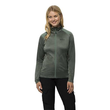 Jack Wolfskin Damen Kammweg Fleecejacke, Picnic Green, im Sale